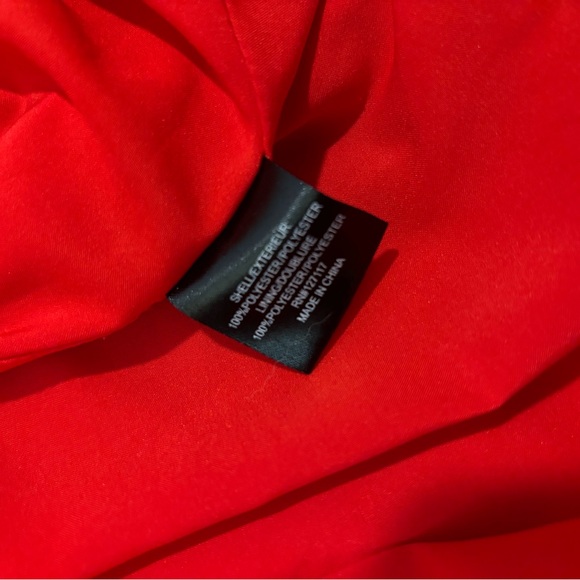 Badgley Mischka Red Scallop Off the Shoulder Dress size 4 - Picture 7 of 9